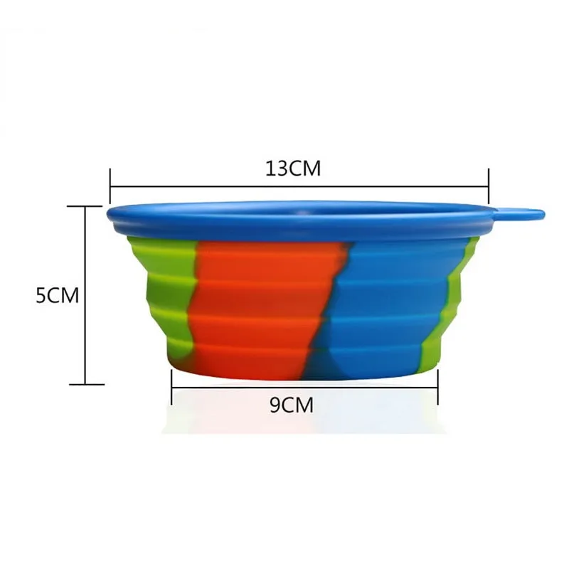 1Pcs Portable Travel Bowl Dog Feeder Water Food Container Silicone Small Mudium Dog Pet Accessories Folding Dog Bowl Outfit