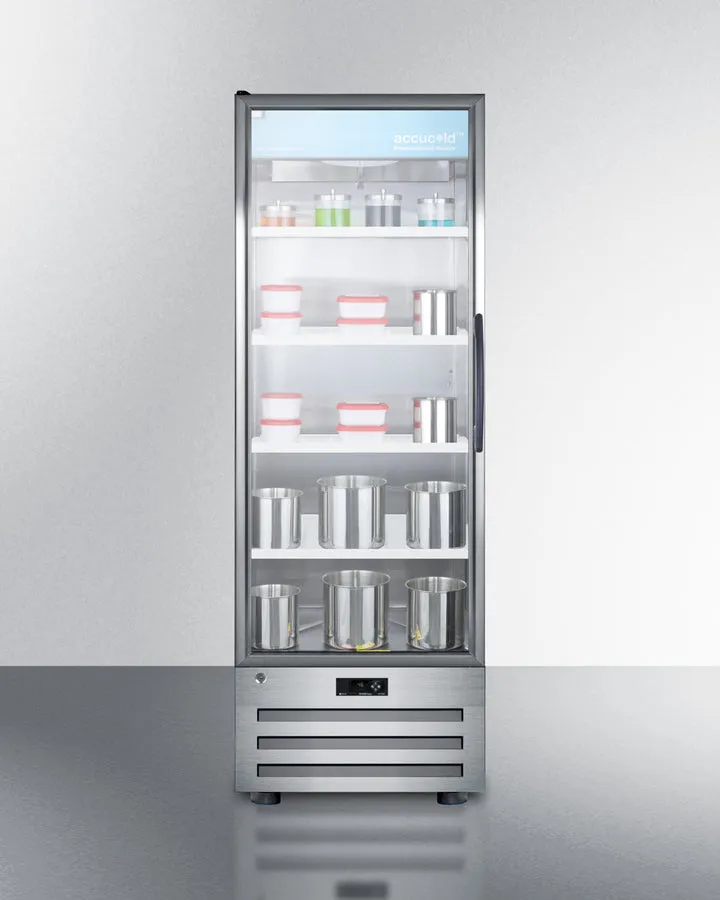 Accucold 24" Wide Pharmaceutical Refrigerator LH Door Swing Glass Door