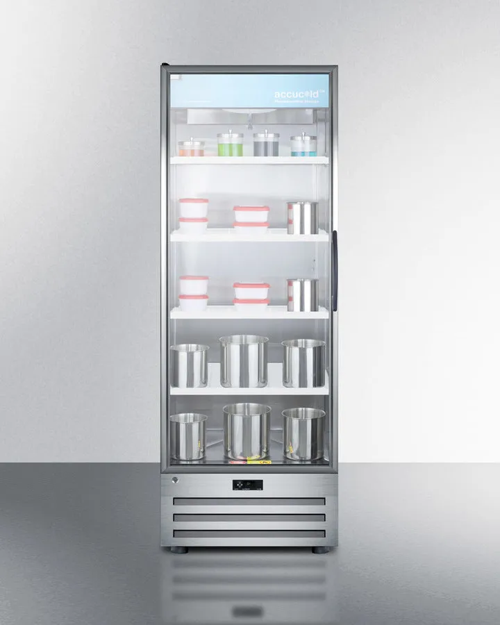 Accucold 28" Wide Pharmaceutical Refrigerator LH Door Swing Glass Door