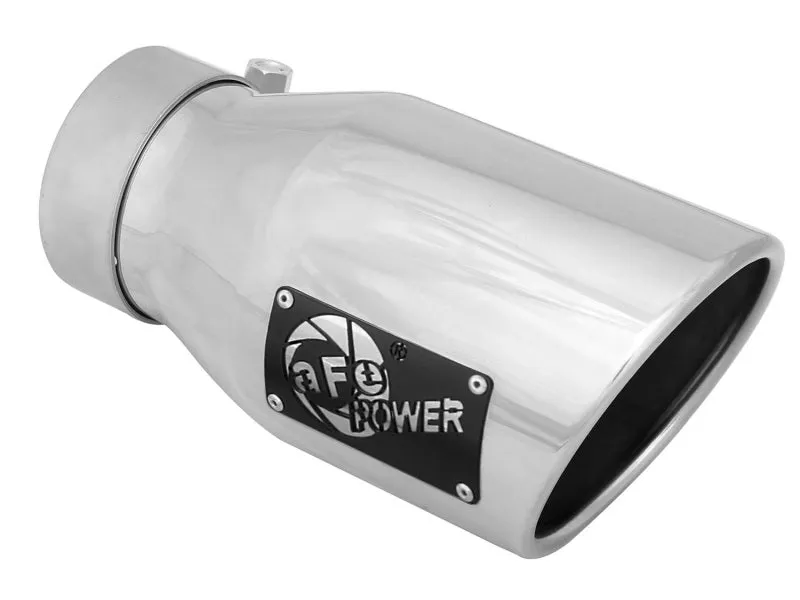 aFe MACH Force-Xp 3in Inlet x 4-1/2in Outlet x 9in Length 304 Stainless Steel Exhaust Tip