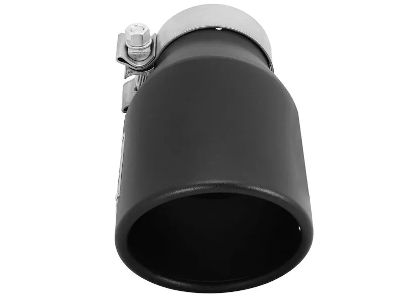 aFe Power Gas Exhaust Tip Black- 3 in In x 4.5 out X 9 in Long Bolt On (Black)