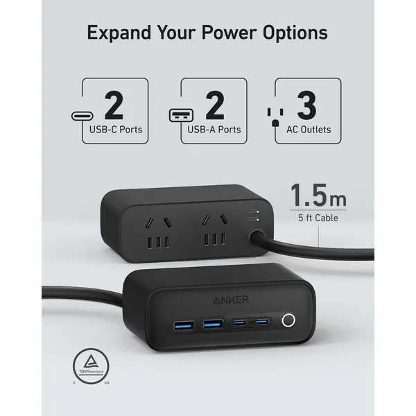 Anker 5-Port Charging Station & Power Socket 45W