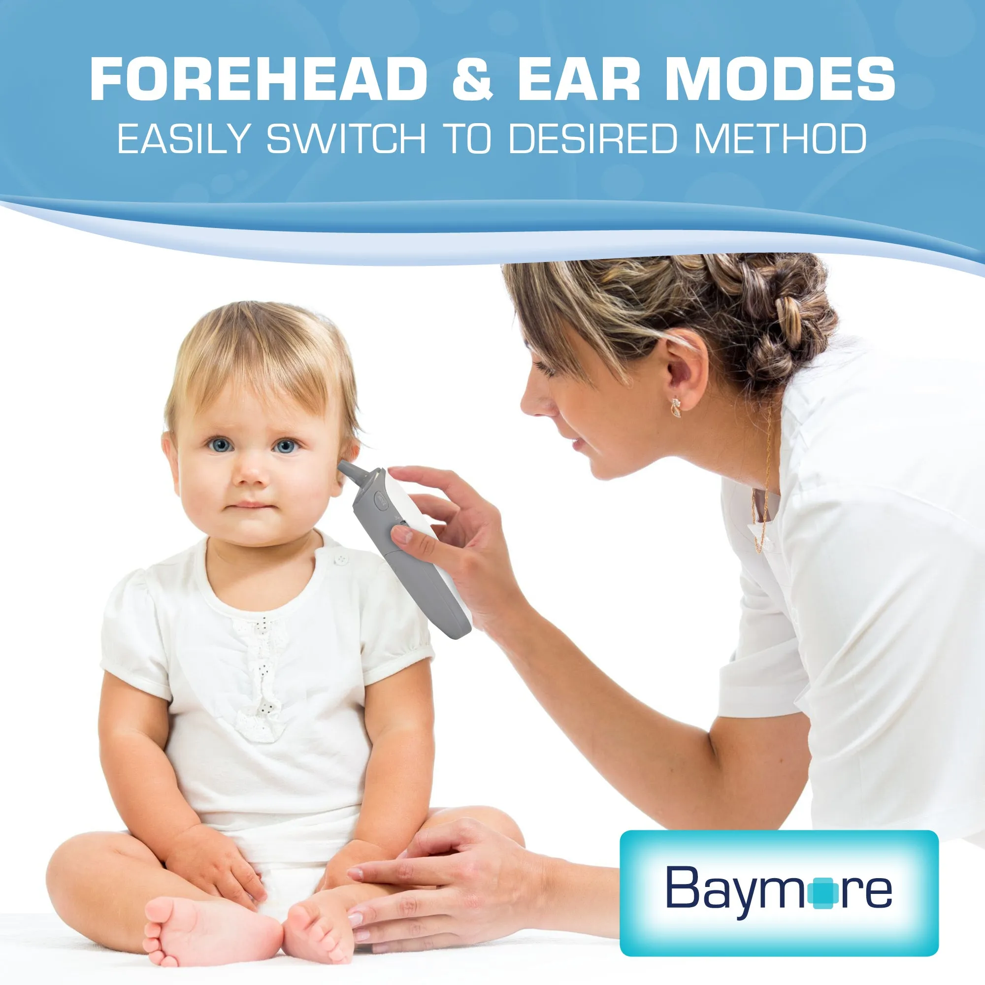 Baymore Digital Baby Forehead and Ear Infrared Thermometer