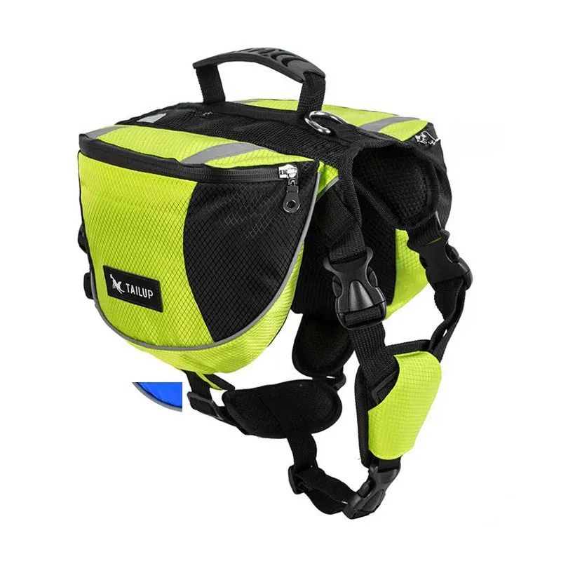 Best Dog Harness Backpack Reflective Adjustable S M L Hiking Camping