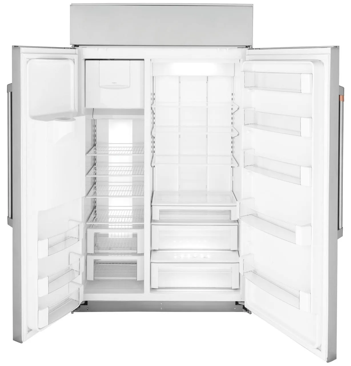 Cafe CSB48YP2NS1 Caf(eback)™ 48" Smart Built-In Side-by-Side Refrigerator with Dispenser