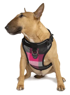 Canada Pooch Everything Harness Water-Resistant Series Pink Plaid Harness for Dogs