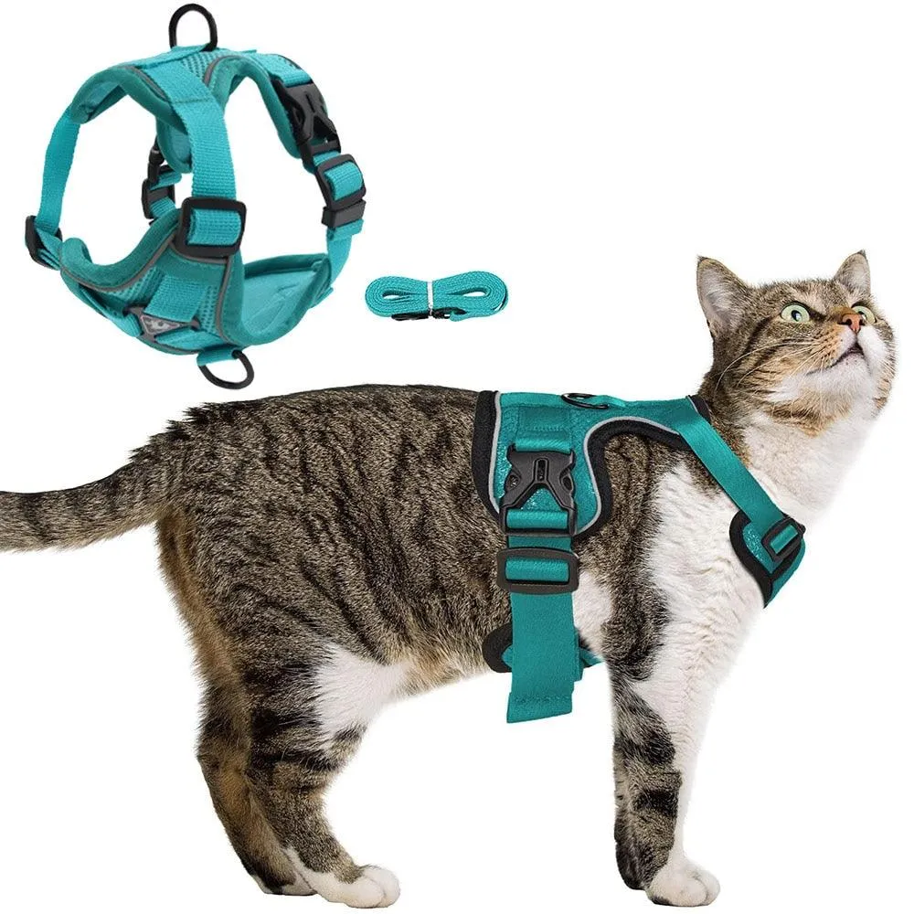 Adventure-Ready Cat Leash and Harness Set – Comfortable, Adjustable, and Secure for Outdoor Explorations