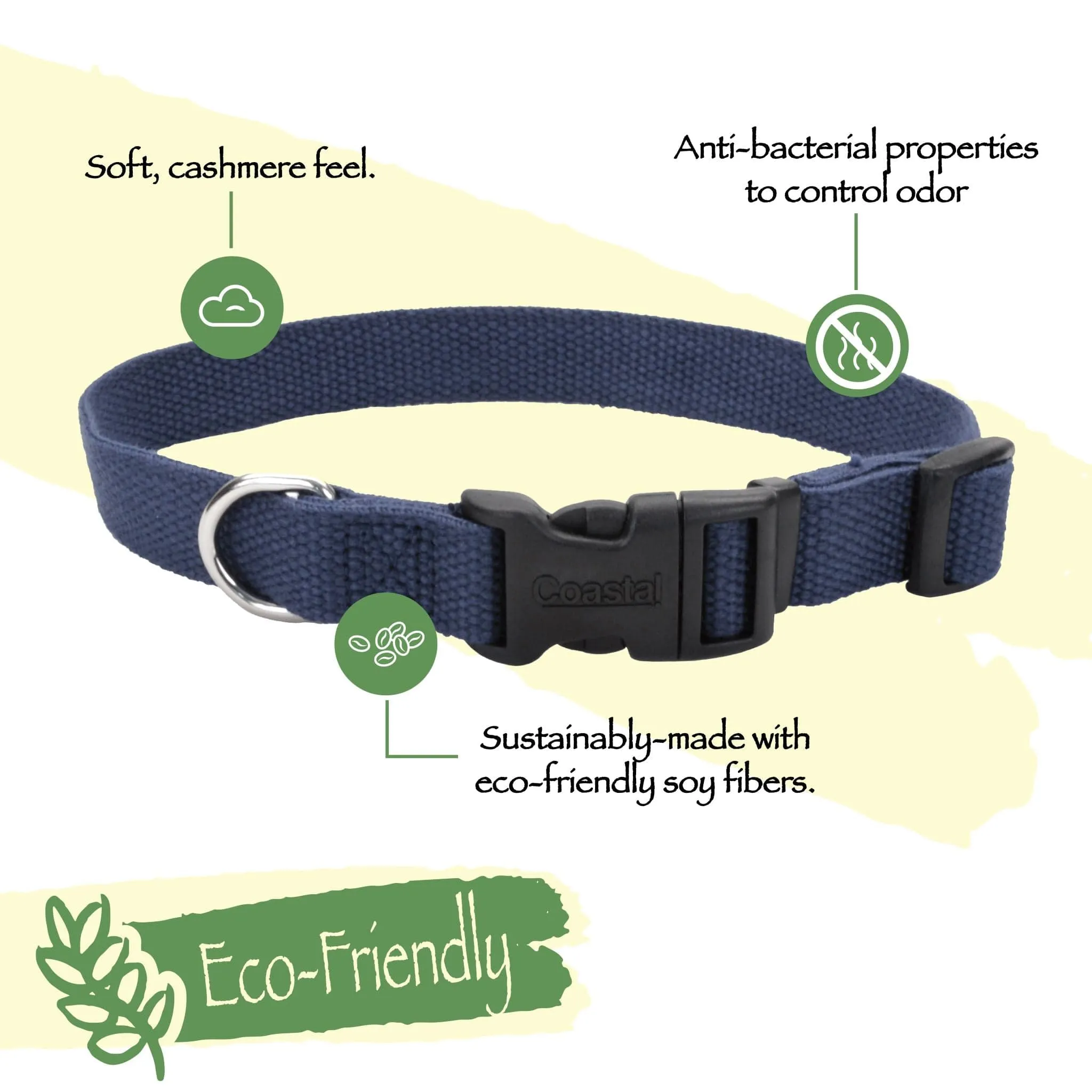 Coastal Pet Products New Earth Soy Adjustable Dog Collar in Cranberry