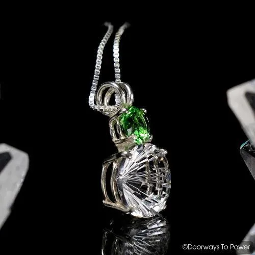 Danburite & Diopside Super Nova Crystal Pendant