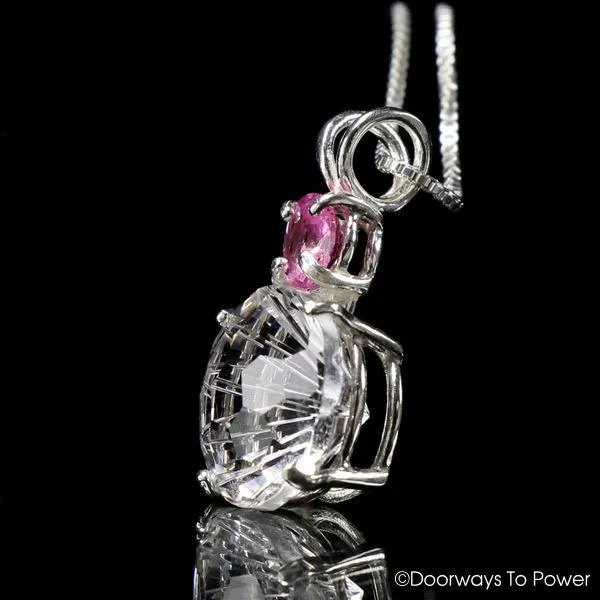 Danburite & Pink Sapphire Super Nova Pendant