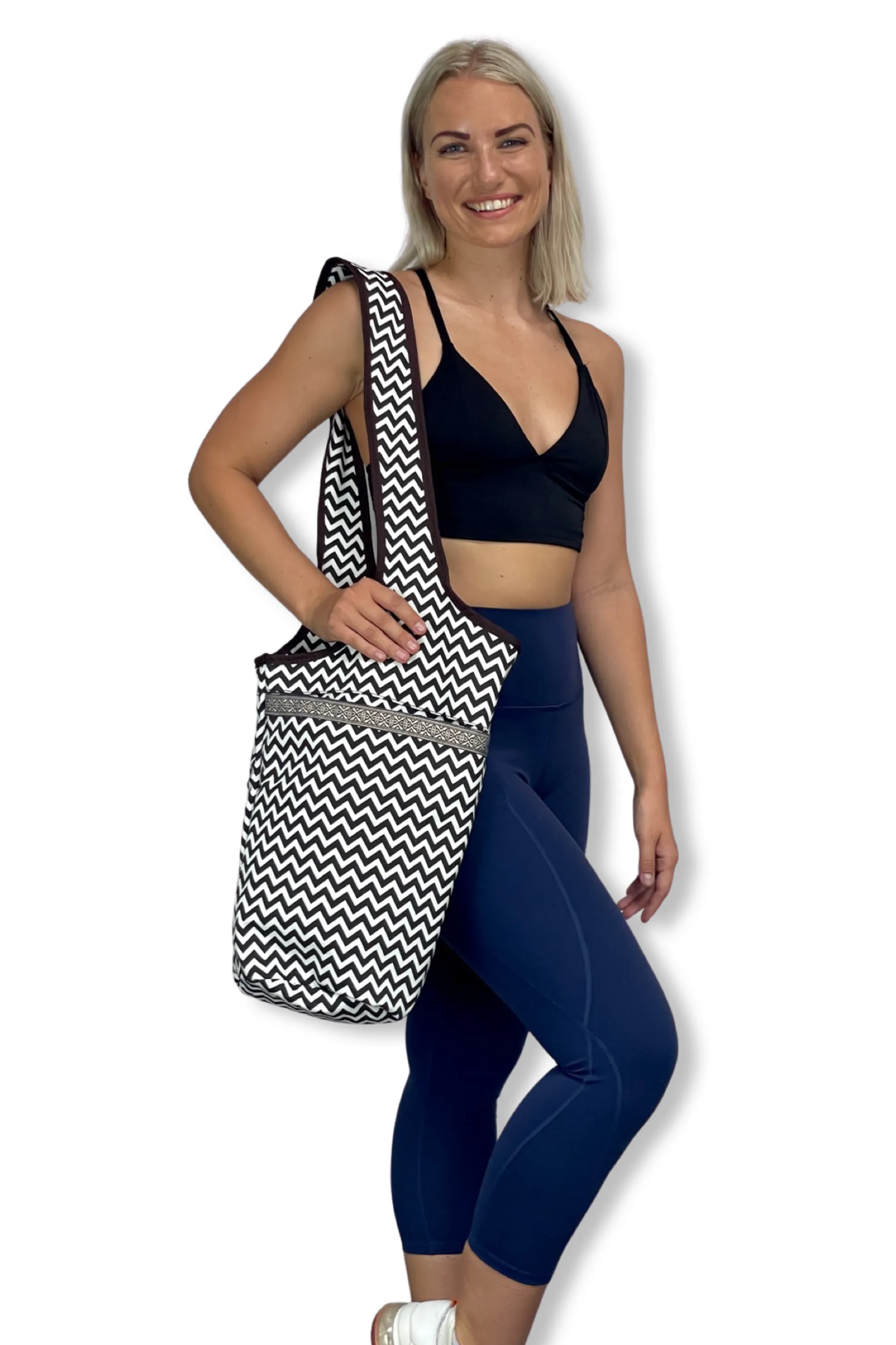 Exercise Mat Tote Bag with Large Pockets