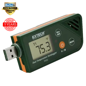 Extech TH30 USB Dual Temperature Datalogger (up to 48,000 data)