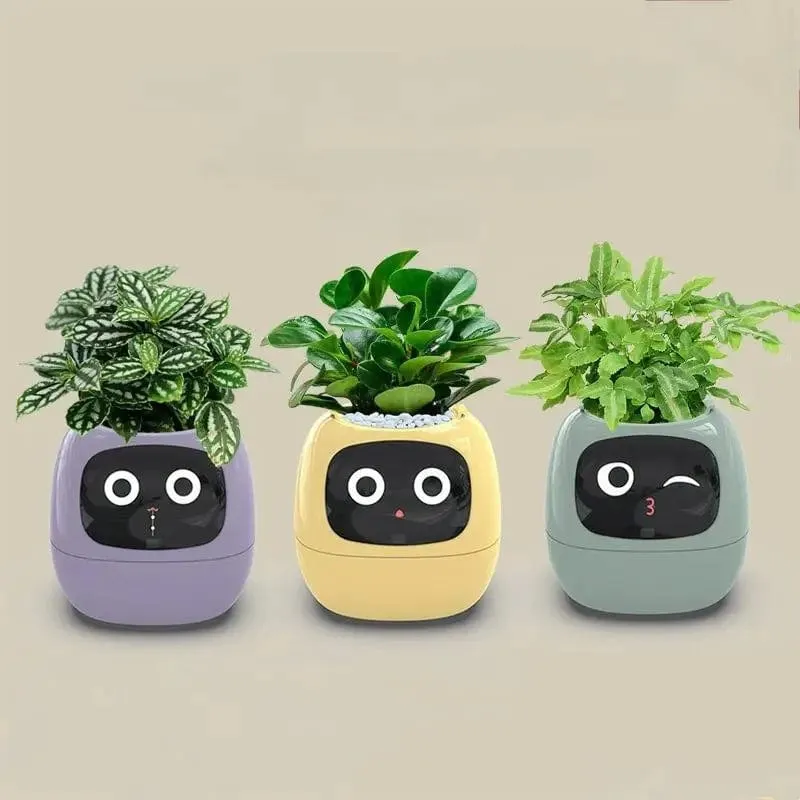 IvyBot: Smart Planter with AI, Over 49 Expressions, 7 Sensors for Effortless and Fun Plant Care