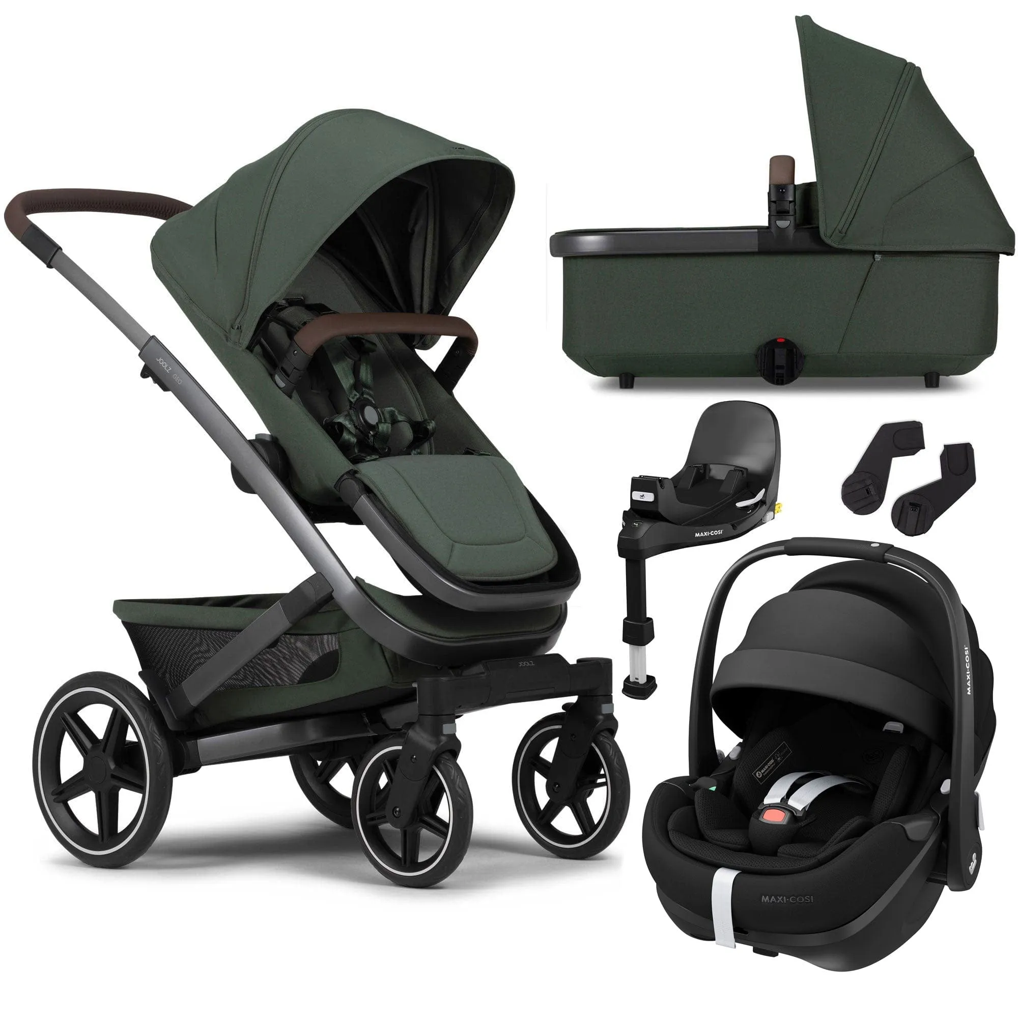 Joolz Geo3 Complete Maxi Cosi Travel System in Forest Green