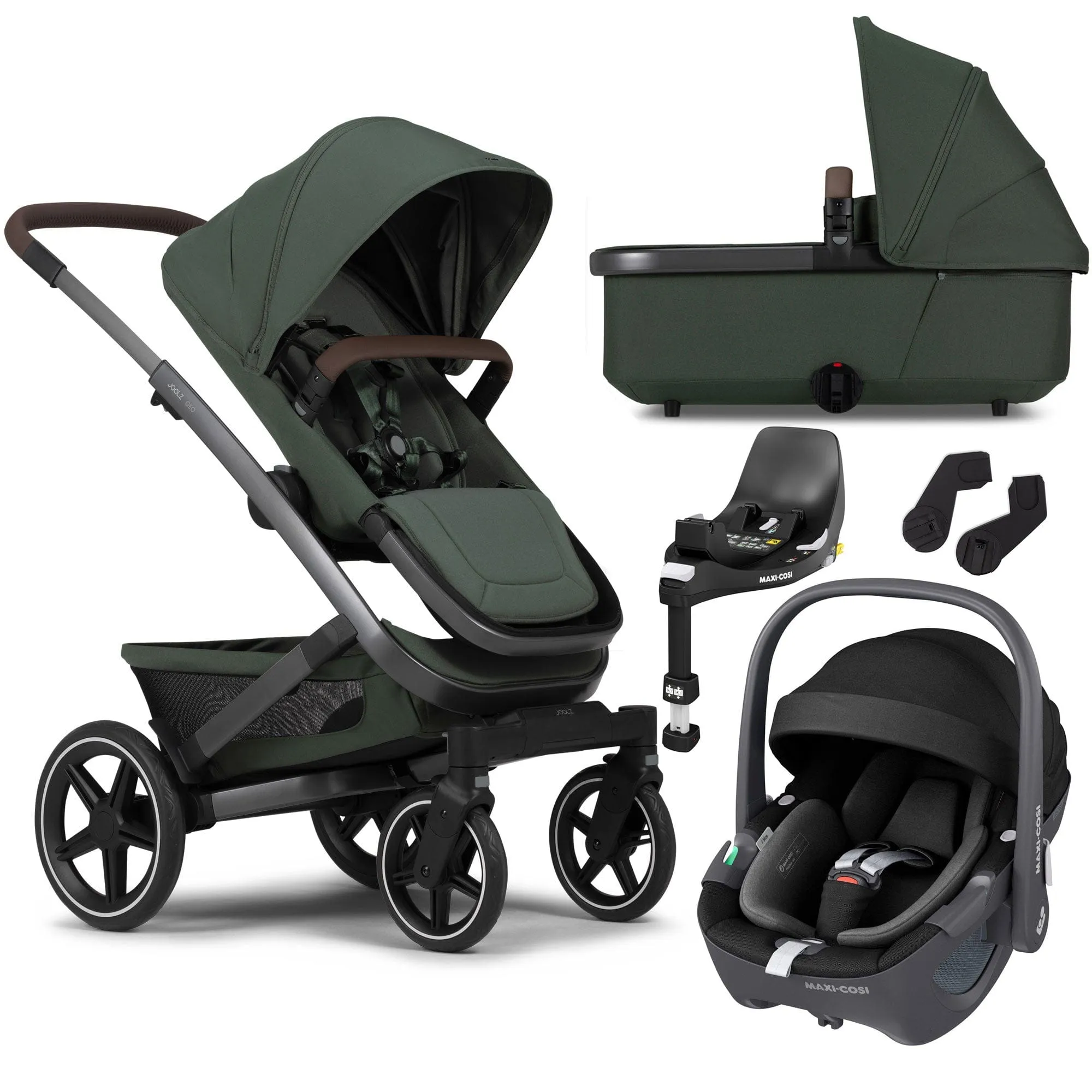 Joolz Geo3 Complete Maxi Cosi Travel System in Forest Green