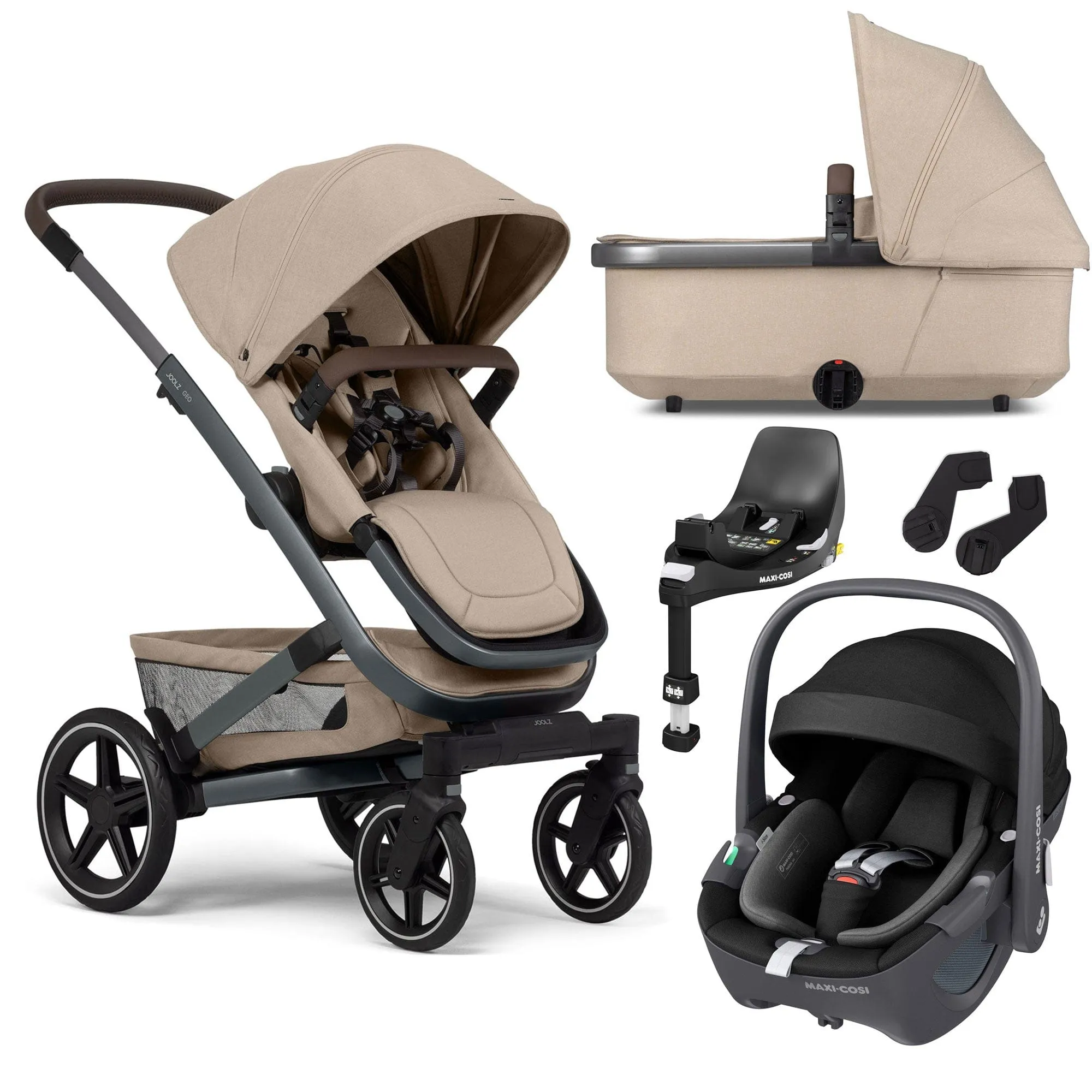 Joolz Geo3 Complete Maxi Cosi Travel System in Sandy Taupe