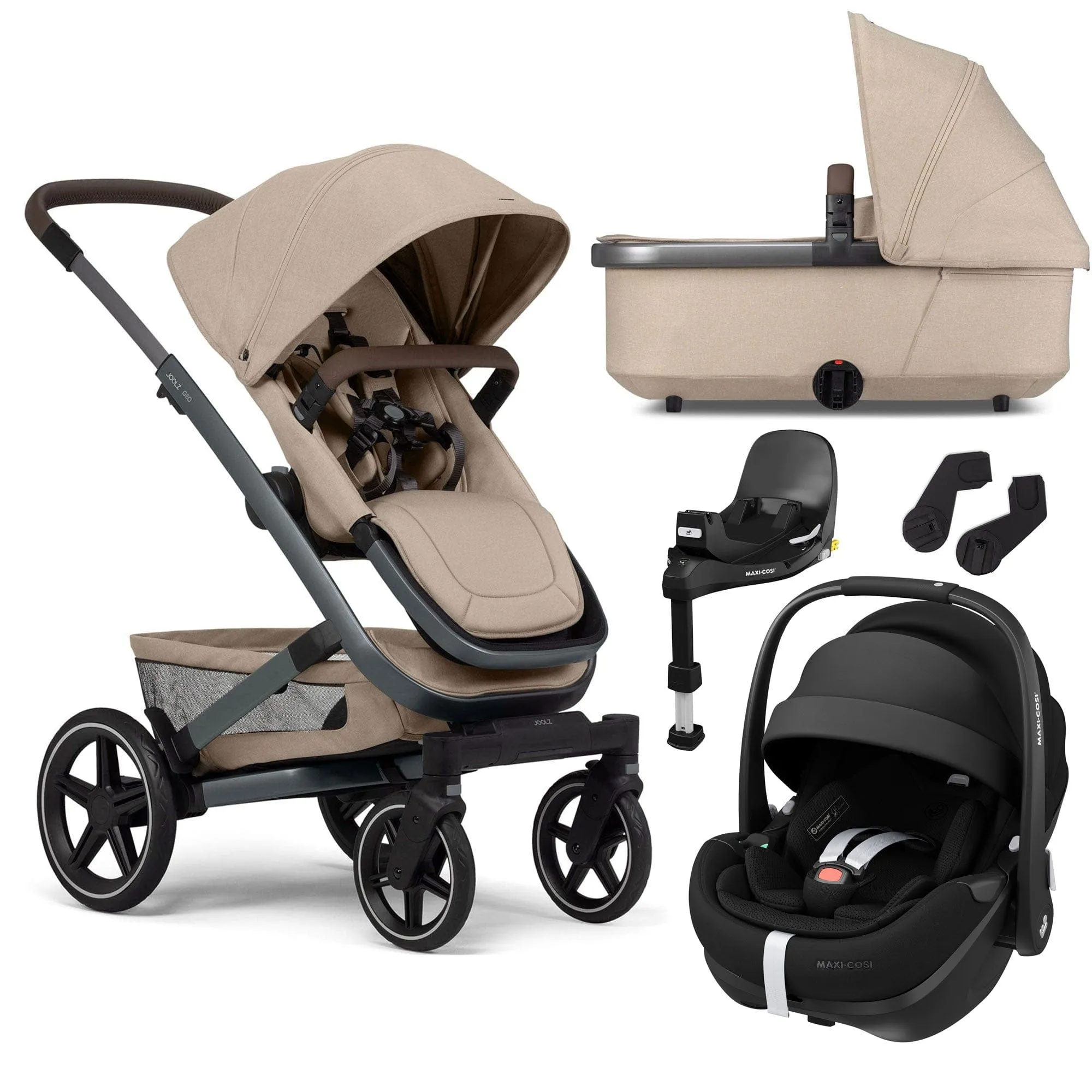 Joolz Geo3 Complete Maxi Cosi Travel System in Sandy Taupe