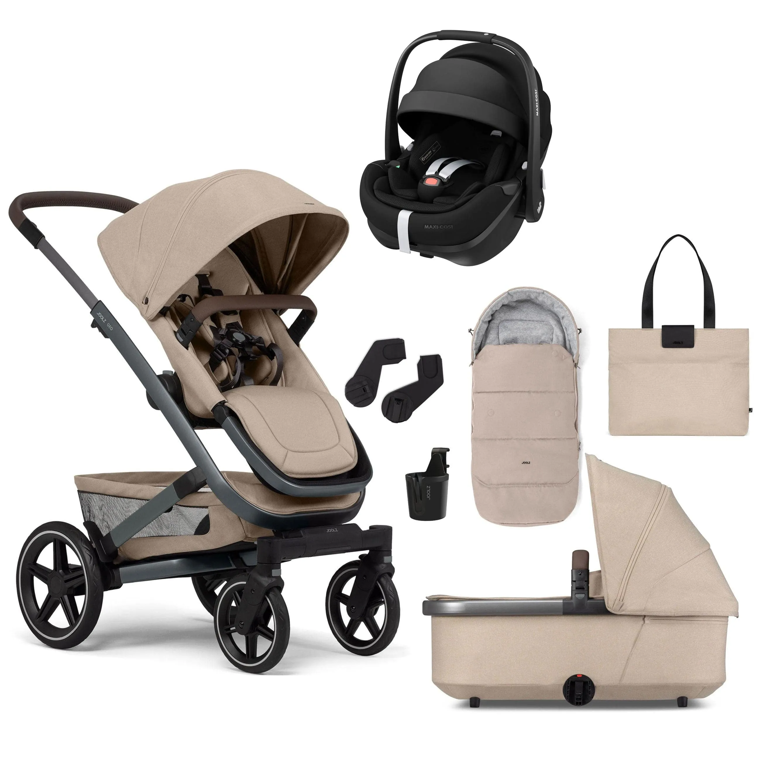 Joolz Geo3 Mono Ultimate Maxi-Cosi Bundle in Sandy Taupe