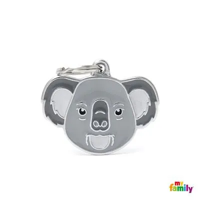 Koala Wild Animal Jungle Theme Name ID Tag