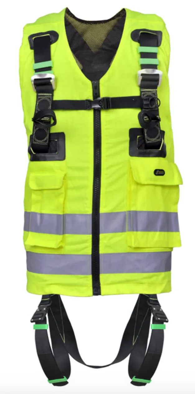 Kratos - Yellow High-Visibility 2 Point Full Body Harness - Size Universal