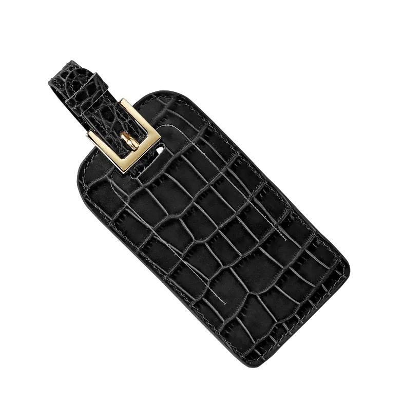 Leather Luggage tags - Traditional, Goatskin and Crocodile