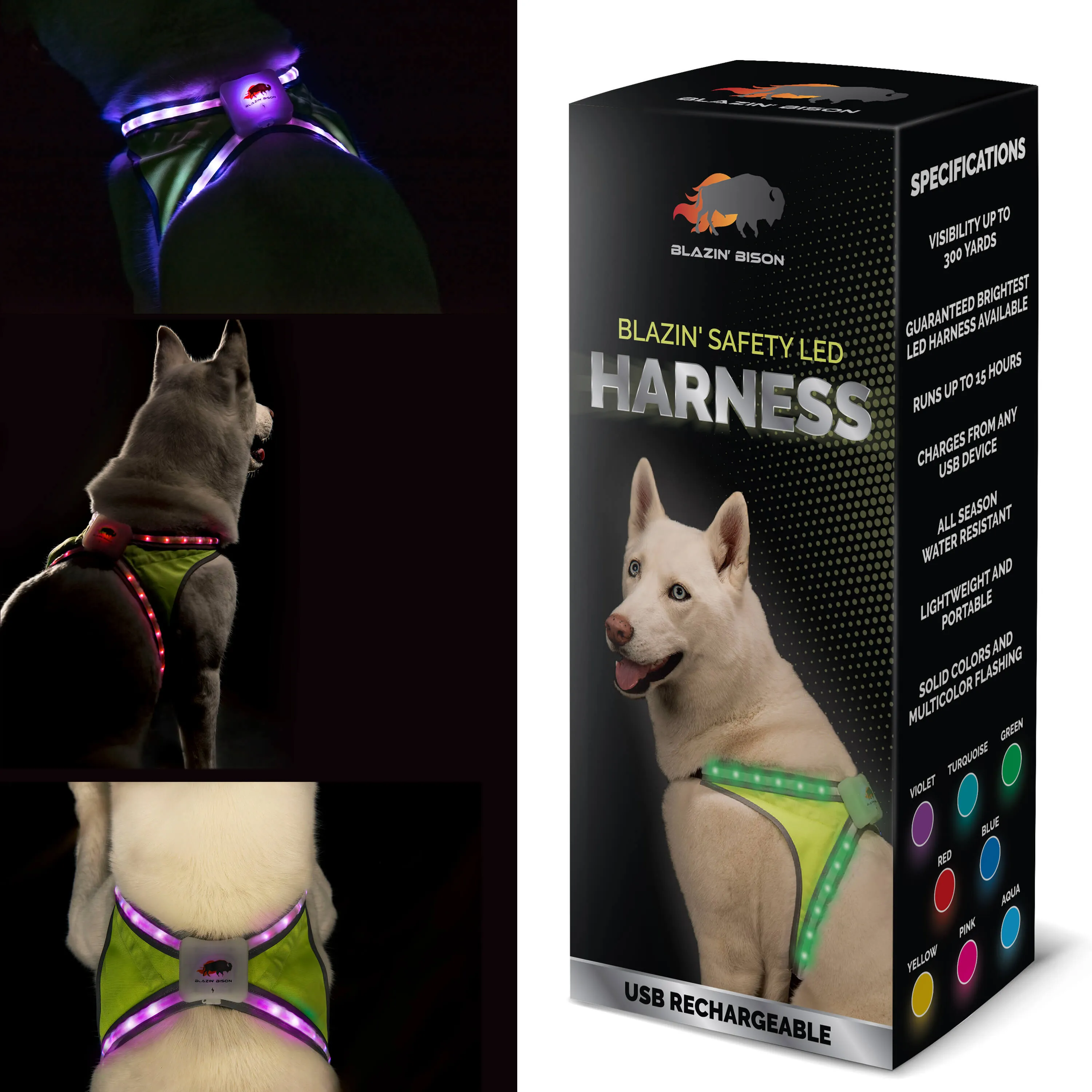 LED Dog Harness