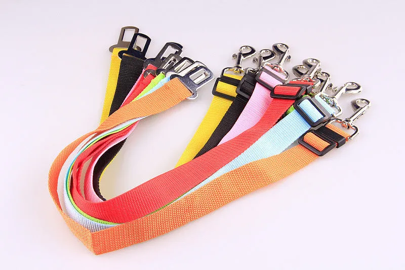 Pet Car Seat Dog SeatBelt Safety Harness Restraint Adjustable Leash Travel Clip Cat Dog Car Seat Belt For All Cars Dog Seat Belt