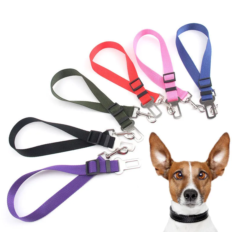 Pet Car Seat Dog SeatBelt Safety Harness Restraint Adjustable Leash Travel Clip Cat Dog Car Seat Belt For All Cars Dog Seat Belt