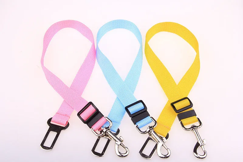 Pet Car Seat Dog SeatBelt Safety Harness Restraint Adjustable Leash Travel Clip Cat Dog Car Seat Belt For All Cars Dog Seat Belt