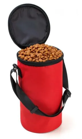 Pet Dog Food Storage Bag Bucket,Collapsible Waterproof Travel Dogs Cats Food Feeding Snack Bowl Container Barrel