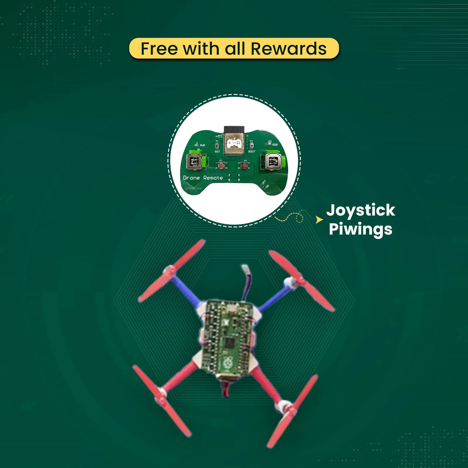 PiWings 2.0 Quadcopter - Drone Kit Powered by Pico