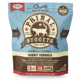 Primal Cat Raw Rabbit Nuggets 3 lb