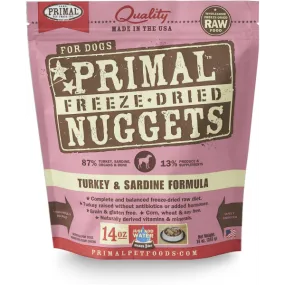 Primal Dog Freeze-Dried Turkey & Sardine Nuggets