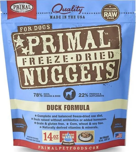 Primal Freeze Dried Nuggets Duck Formula Dog Food