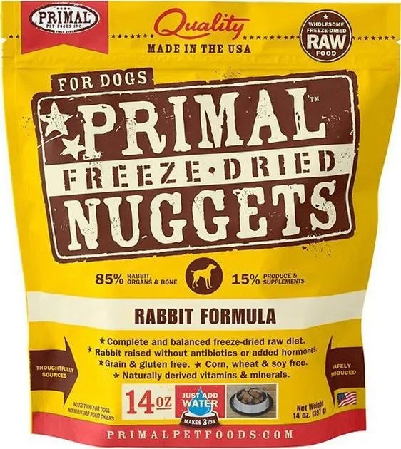 Primal Freeze Dried Nuggets Rabbit Formula Dog Food