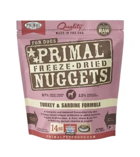 Primal Freeze Dried Nuggets Turkey & Sardine Formula Dog Food