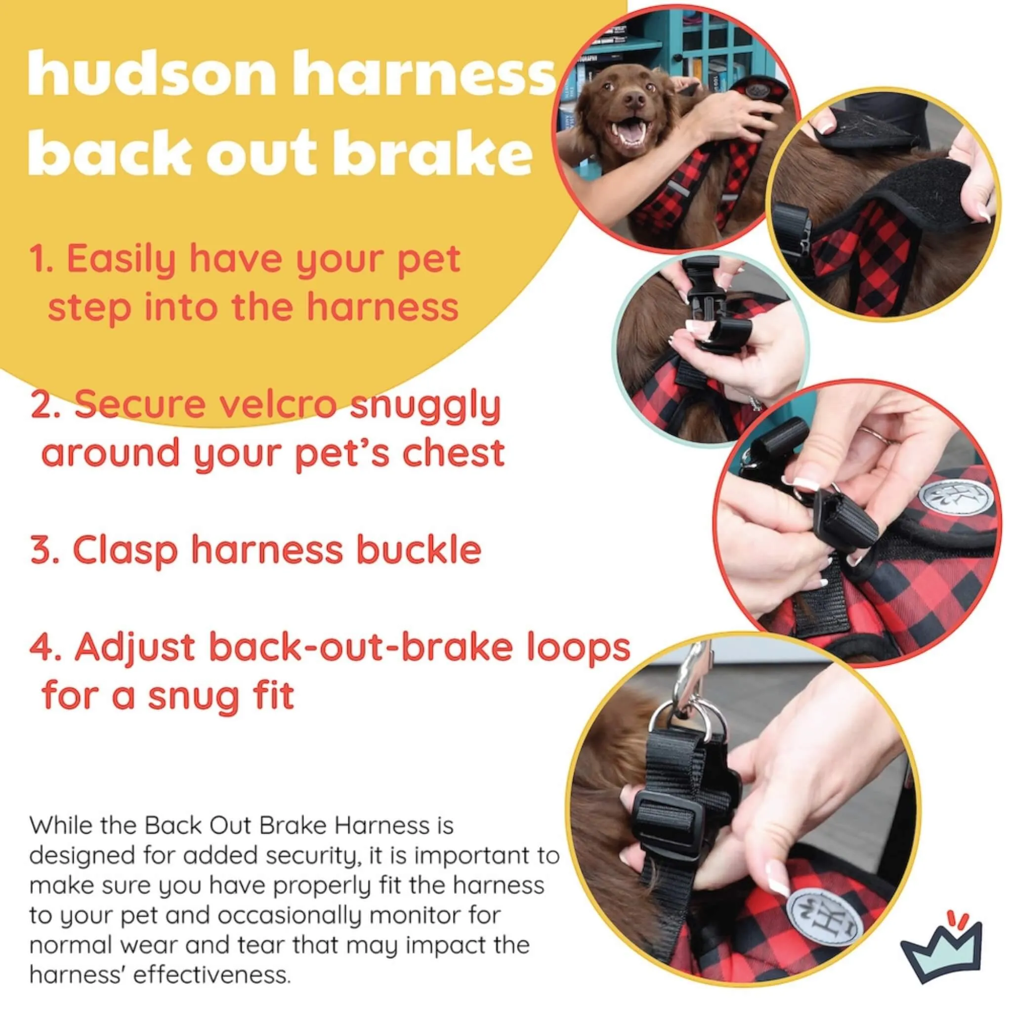 Printed Hudson Back Out Brake Dog Harness