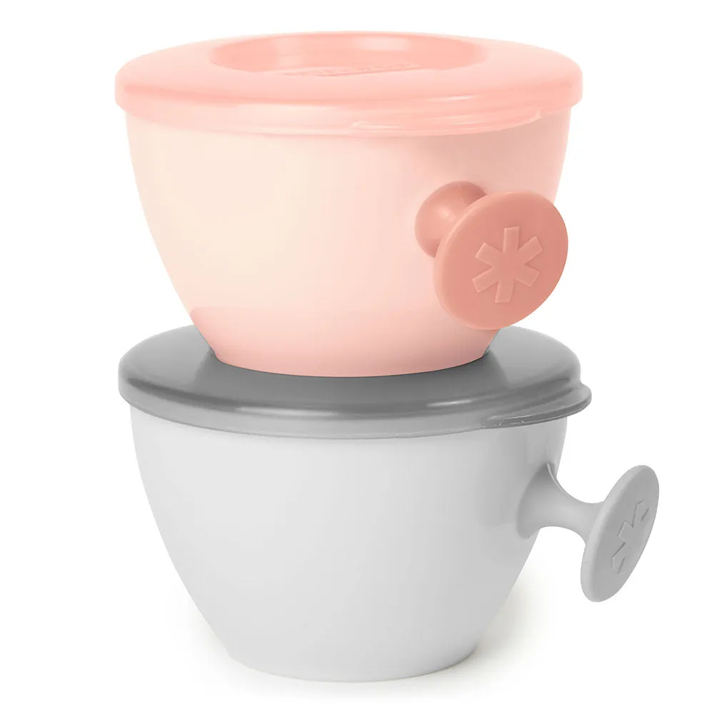 Skip Hop Easy-Grab Bowls-Grey/Soft Coral