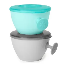 Skip Hop Easy-Grab Bowls-Grey/Soft Teal