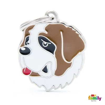 St Bernard Dog Name Tag