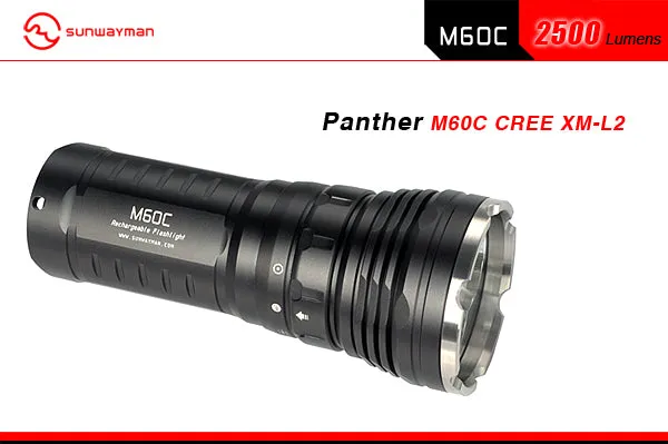 Sunwayman M60C Panther Triple CREE XM-L2 2500 Lumen Flashlight