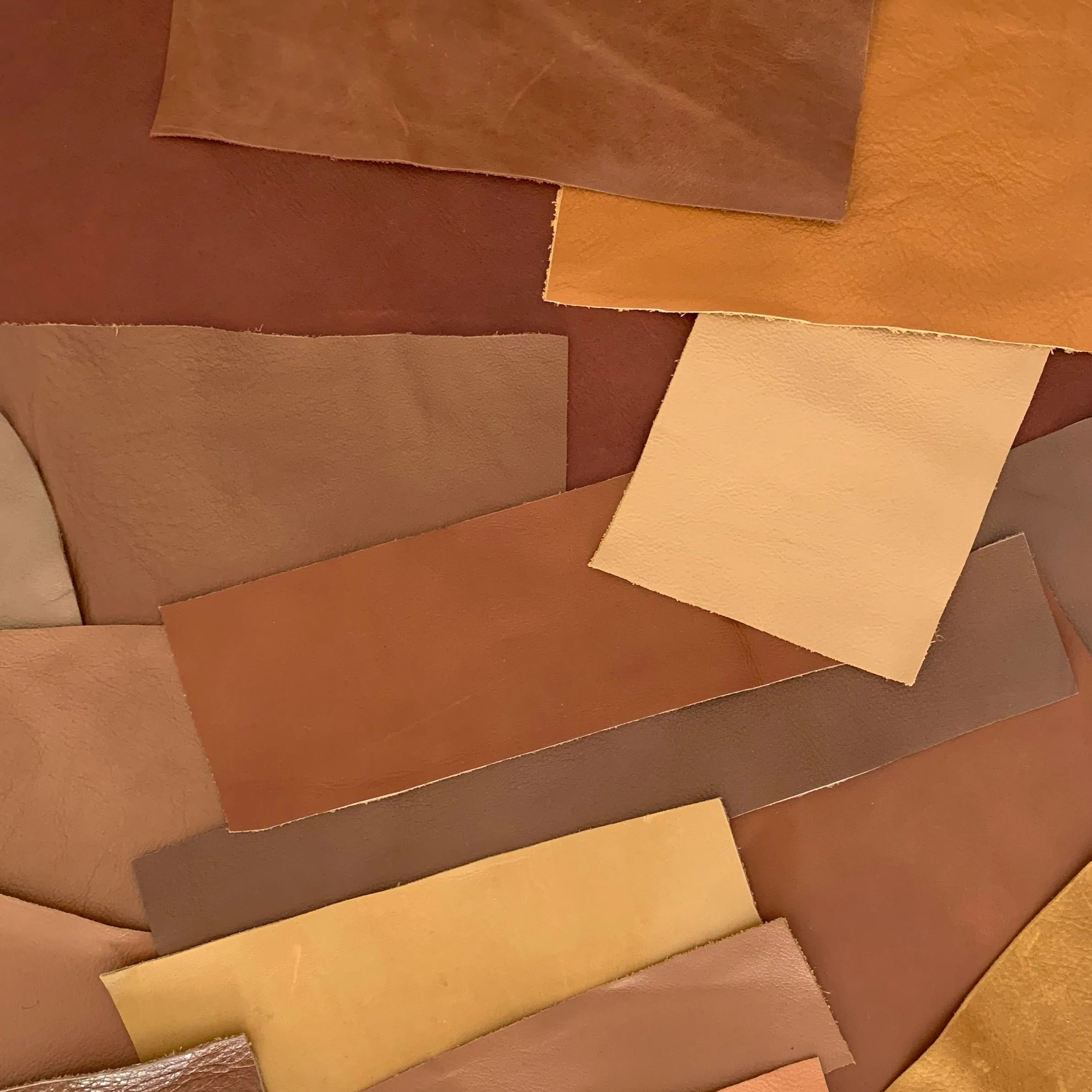 Tan Leather Pieces - 1 Pound Bag of Scraps & Remnants - for Crafts, Art, DIY Projects, Jewelry