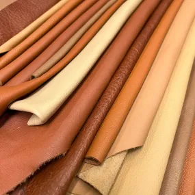 Tan Leather Pieces - 1 Pound Bag of Scraps & Remnants - for Crafts, Art, DIY Projects, Jewelry