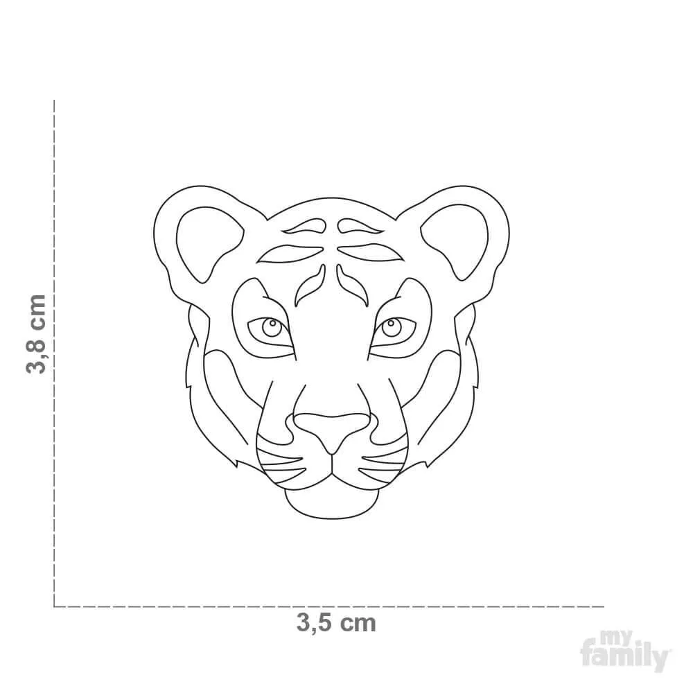 Tiger Wild Animal Jungle Theme Name ID Tag