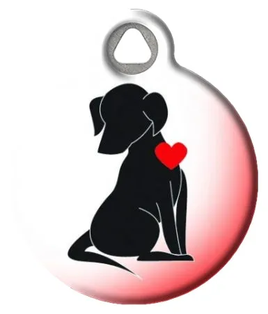 Tilly's Loving Dog Silhouette Pet ID Tag