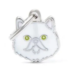 White Persian Cat Name ID Tag